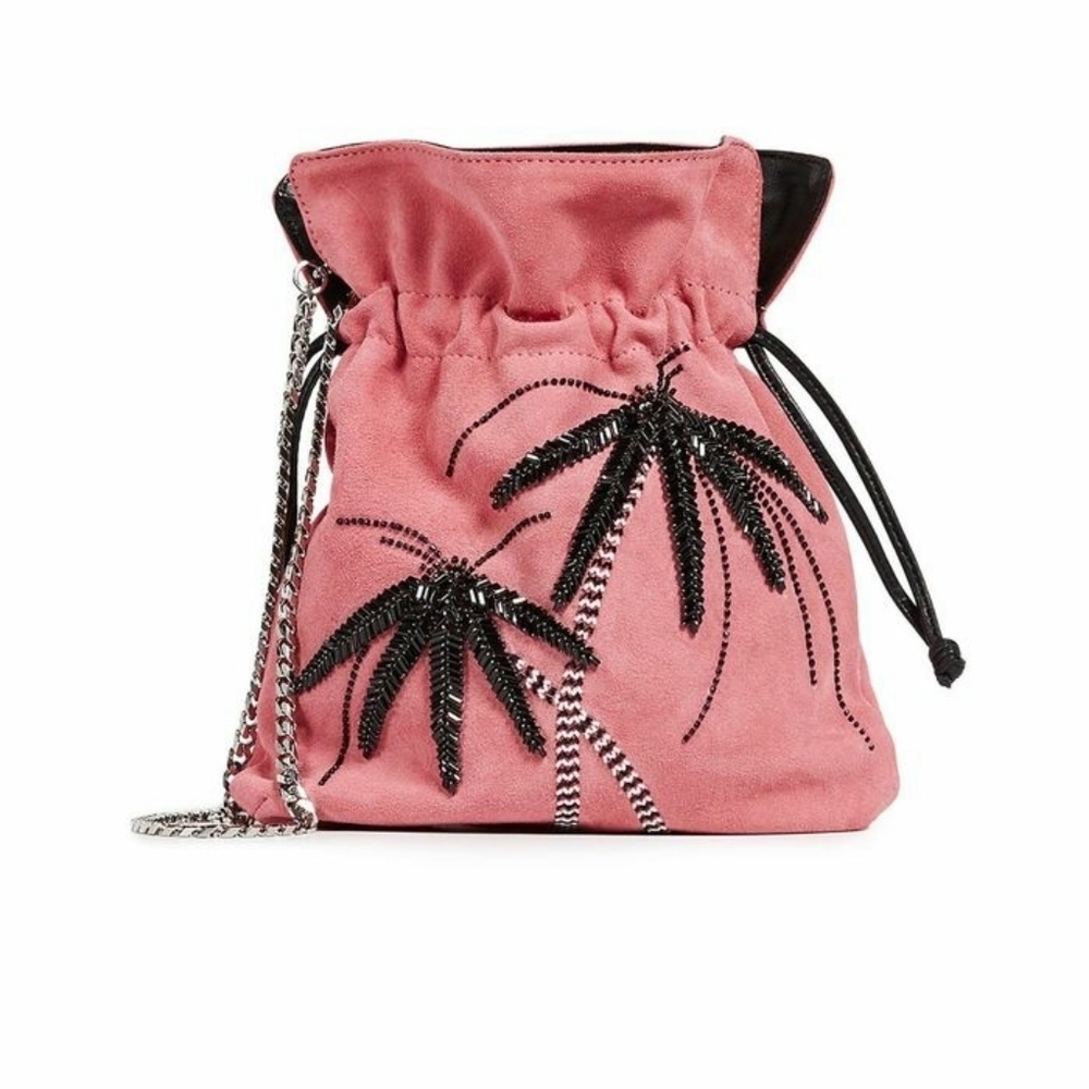 New Les Petits Joueurs Suede Trilly Bag Pink